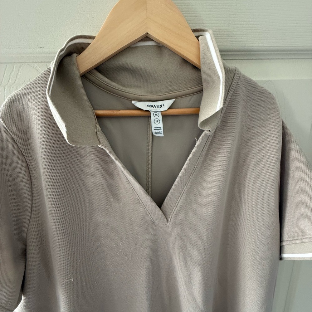 AirEssentials® Pique polo midi dress